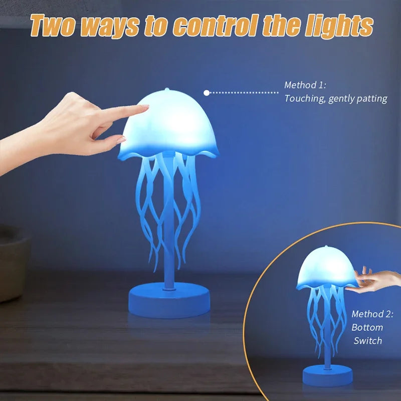 Cartoon Dancing Jellyfish Night Light RGB