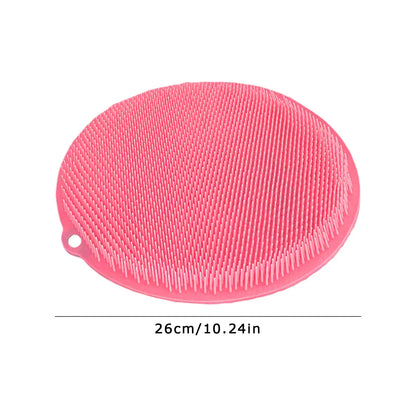 Scrubber Shower Massage Pad Silicone Shower Wall Mounted Back Massage Reusable Cleaning Brush Shower Feet Wash Mat Washer